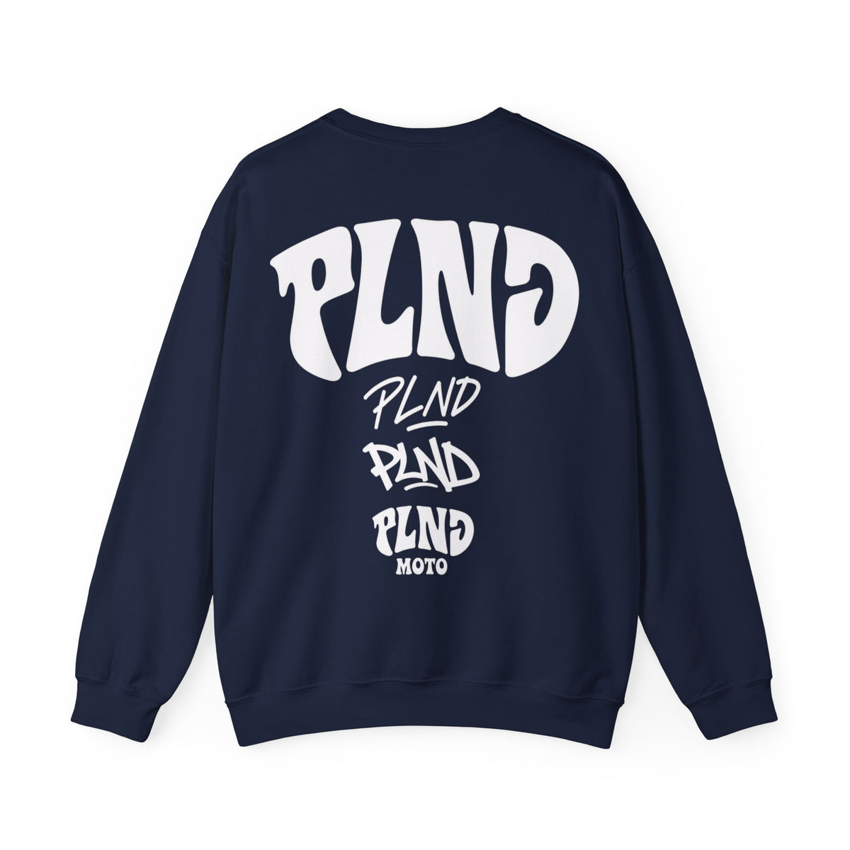 Bluza Bez Kaptura PLND Multi Logo - Niebieska